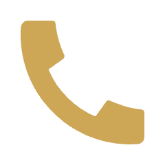 Golden phone receiver icon